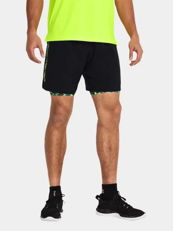 Spodenki męskie Under Armour Woven Wordmark czarne treningowe (1383356-002)