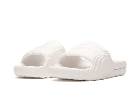 Klapki damskie/męskie adidas Adilette 22  Crystal White z wygodną profilowaną podeszwą białe (HQ4672)