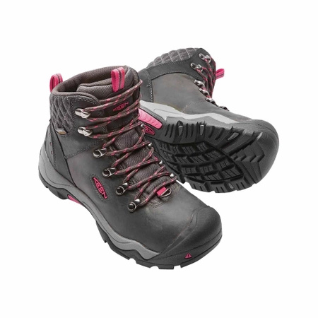 Trekkingi wysokie damskie Keen Revel III black/rose zimowe skórzane buty outdoorowe (KE-1013212)