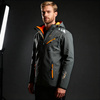Geographical Norway Softshell ROYAUTE DGREY - ORANGE DB MEN 068 (WY8027H/GN/Dark Grey / Orange)