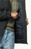 Wyprzedaż - Męska kurtka zimowa Jack Wolfskin TEMPELHOF JKT M black wiatroszczelna (1115491_6000)