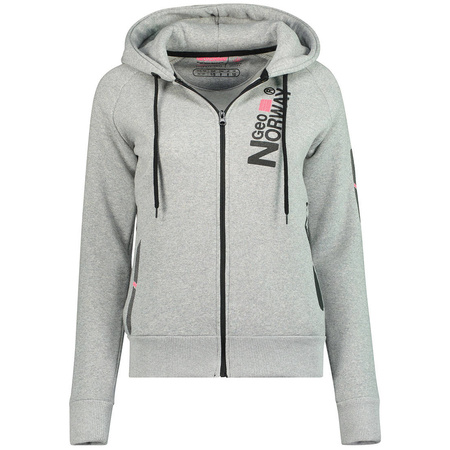 Bluza damska z kapturem Geographical Norway Fabuleuse EO Lady 100 GRIS CLAIR (WU5303F/GNO-LIGHT GREY)