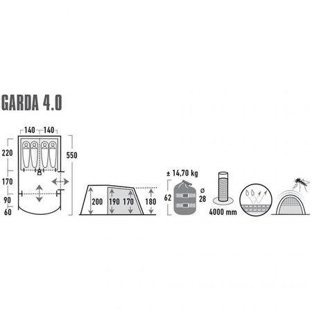 Namiot High Peak Garda 4.0 (11821)