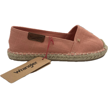 Wyprzedaż - Espadryle damskie Wrangler Nancy C Women Low różowe materiałowe (20241049-43B)