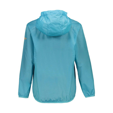 Wyprzedaż - Kurtka dziecięca turystyczna CMP Kid G Jacket Rain Fix Hood wodoodporna niebieska (3X53255-L384)