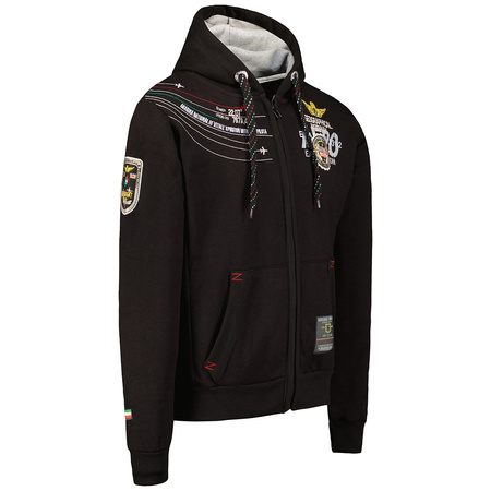 Bluza sportowa męska Geographical Norway FAERO MEN 100 z kapturem czarna (WW5416H-GN-BLACK)