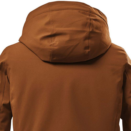 Wyprzedaż - Kurtka z kapturem outdoorowa damska Killtec KOW 140 techniczna parka zimowa brązowa (37411/302)
