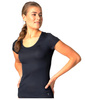 Wyprzedaż - Koszulka termoaktywna sportowa damska Odlo Active F-Dry Light S/S t-shirt czarna (141161/20731)