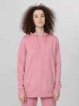 Bluza sportowa damska 4F pink typu kangurka z kapturem różowa (4FSS23TSWSF372-56S)