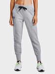 Spodnie sportowe damskie Under Armour UA Rival Fleece joggery dresowe szare (1356416-035)