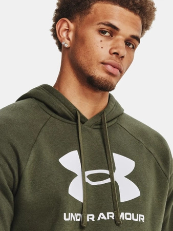 Wyprzedaż - Bluza z kapturem sportowa męska Under Armour UA Armour Fleece Big Logo HD zielona (1379743-390)