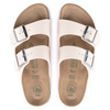 Klapki damskie Birkenstock Arizona Vegan Birko-Flor Nubuck Narrow Light Rose na wąską stopę wegańskie (1019635)