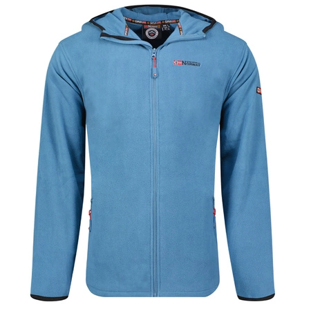 Bluza polarowa męska Geographical Norway UNICIA  MEN 224 z wysoką stójką niebieska (WX3713H/GN)