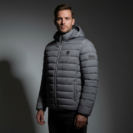 Kurtka męska Geographical Norway AMIGOTAL HOOD DB DGREY MEN 233 DARK GREY (WZ5179H/GN-GRIS FONCÉ)