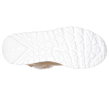 Wyprzedaż - Buty zimowe dziecięce Skechers Uno Lite Camo Dazzle sneakersy wysokie dziewczęce z futerkiem złote  (310485L-GDPK)