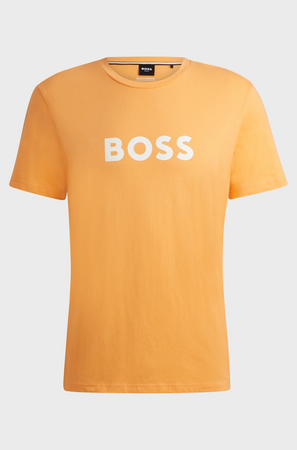 T-shirt męski BOSS RN Medium Orange koszulka pomarańczowa (50503276-813)