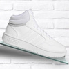 Wyprzedaż - Buty sportowe wysokie damskie młodzieżowe Adidas Hoops Mid 3.0 K białe (GW0401)