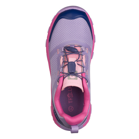 Buty hikingowe dziecięce dla chłopca/dziewczynki Trollkids Kids Sandefjord Hiker XT lilac/wild rose/mallow pink (664-118)