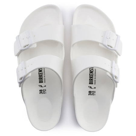 Klapki na lato damskie/męskie Birkenstock Arizona Essentials EVA White regular szerokie (0129441)