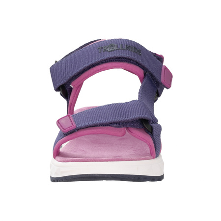 Sandały sportowe dziecięce dla chłopca/dziewczynki Trollkids Kids Lysefjord Sandal violet blue/navy/mallow pink (666-111)