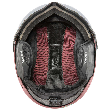 Kask narciarski damski/męski Uvex Wanted Visor snowboardowy all-mountain fioletowy (56/6/262/70)