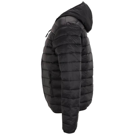 Kurtka męska Fila STEIN HOODED JKT pikowana o regularnym kroju z kapturem czarna (FAM026980010)