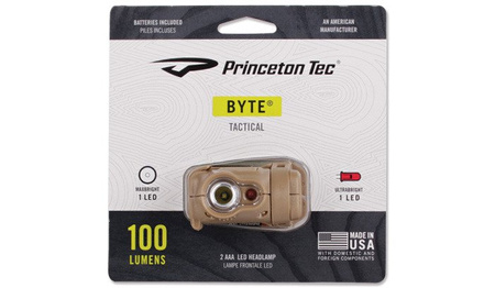 Princeton Tec - Latarka czołowa BYTE TACTICAL - 200 lumenów - Tan (BYT-TAC-TAN)