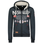 Bluza z kapturem męska Geographical Norway Gafont Men 007 rozpinana granatowa (WW6208H/GN/Navy)