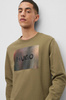 Wyprzedaż - Bluza męska Hugo Boss z bawełaninej dzianiny z nadrukiem zielona (50488906-345)
