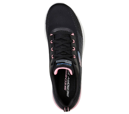Wyprzedaż - Sneakersy damskie Skechers Skech-Air Dynamight Luminosity buty sportowe wegańskie czarne (149669-BKPK)