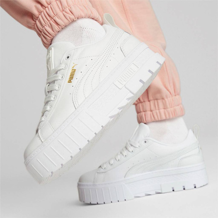 Sneakersy damskie z wysoką platformą Puma Mayze Classic Wns wysokie białe (384209-01)