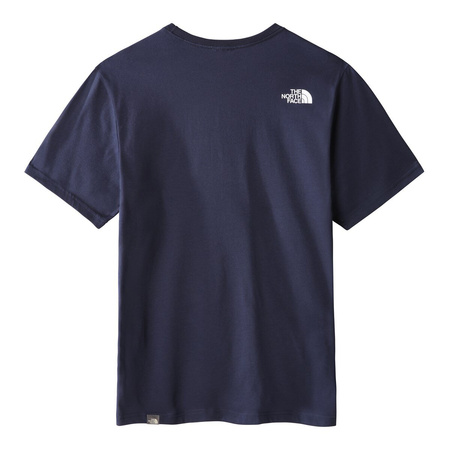 Koszulka sportowa męska The North Face M S/S Easy Tee na lato granatowa (NF0A2TX38K2)