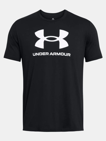 Wyprzedaż - Koszulka sportowa męska Under Armour Logo t-shirt treningowy czarny (1382911-001)