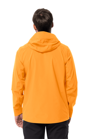 Wyprzedaż - Kurtka przeciwdeszczowa męska Jack Wolfskin HIGHEST PEAK JACKET M orange pop (1115131_3087)