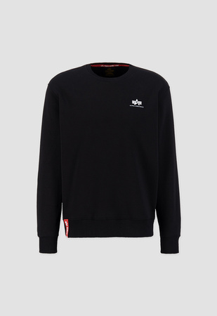 Bluza męska Alpha Industries Basic Sweater Small Logo black sweter z małym logo czarny (188307-03)