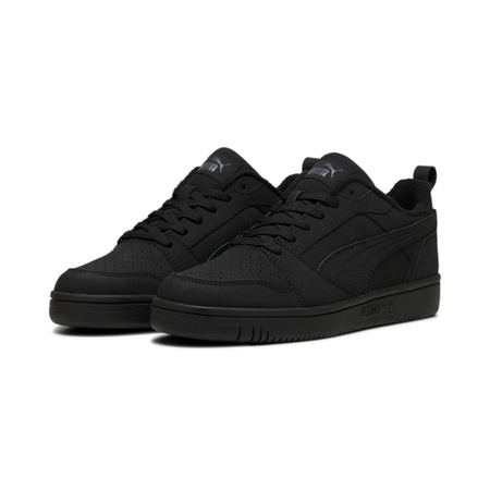 Sneakersy męskie Puma Rebound v6 Low Nubuck wysokie za kostkę czarne (397475-03)