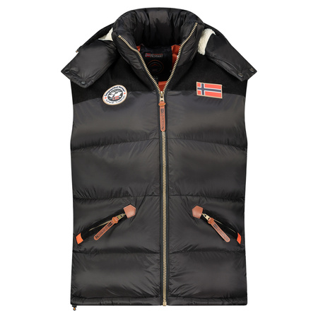 Kamizelka zimowa męska Geographical Norway Velian DB Black Men 054 czarna (WY3828H/GN/Black)