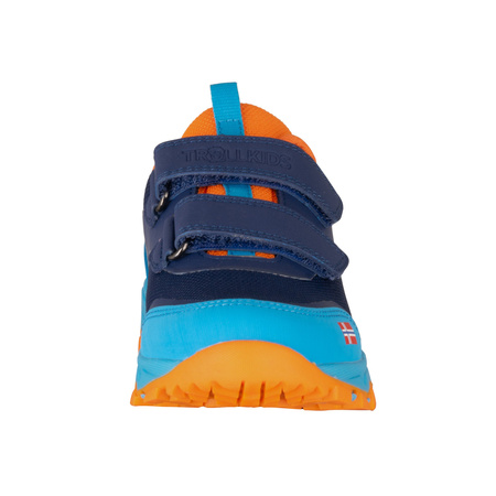 Buty Trollkids Preikestolen Hiker Waterproof ciemny indigo/niebieski basenowy/zachód słońca na Saharze