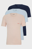 T-shirt męski HUGO T-Shirt RN Light/Pastel Pink 3-PAK wielokolorowe (50480088-680)