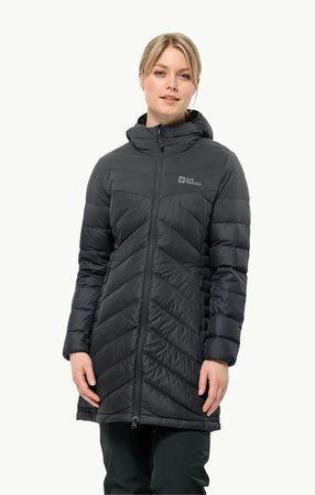 Wyprzedaż - Kurtka zimowa damska puchowa Jack Wolfskin Tundra Down Coat czarne (1207751_6000)