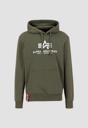 Bluza męska Alpha Industries Basic Hoody zielona z kapturem (178312-257)