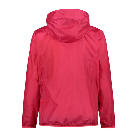 Wyprzedaż - Kurtka przeciwdeszczowa z kapturem damska CMP Woman Jacket Rain Fix Hood lekka czerwona (3X53256-37CC)