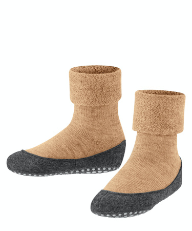 Kapcie dziecięce z wełną merino FALKE Cosyshoe Teens SO CP desert antypoślizgowe (10560-4710)