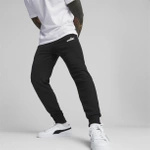 Wyprzedaż - Spodnie dresowe męskie Puma ESS LOGO PANTS TR dopasowany fason do codziennego użytku czarne (586716-01)