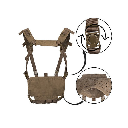 Mil-Tec - Lekka kamizelka Chest Rig - Czarna (13530402)