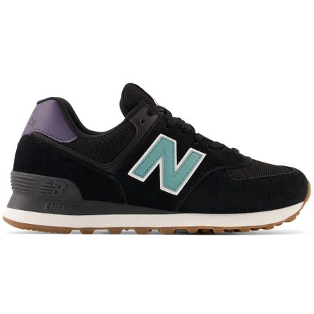 Sneakersy damskie New Balance 574 buty sportowe skórzane czarne (WL574RA)