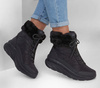 Buty zimowe damskie Skechers D'LUX WALKER WINTER SOLSTICE wysokie z futerkiem syntetycznym czarne (167388-BBK)