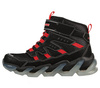 Wyprzedaż - Buty sportowe dziecięce Skechers S-Lights Mega Surge lampki led w podeszwie czarne (400131L-BKRD)