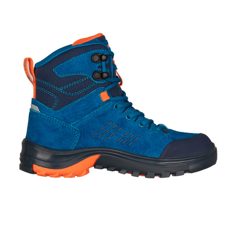 Wodoodporne buty turystyczne dziecięce dla chłopca/dziewczynki Trollkids Kids Trollsteinen Hiker Mid XT atlantic blue/dark navy/glow orange (658-197)