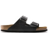 Klapki damskie/męskie Birkenstock Arizona Oiled Leather Narrow Black na wąską stopę olejowana skóra (0552113)